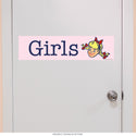 Girls Room Door Typewriter Style Wall Decal