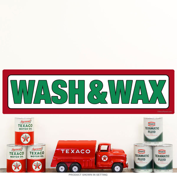 Wash and Wax Texaco Inspired Green Wall Decal