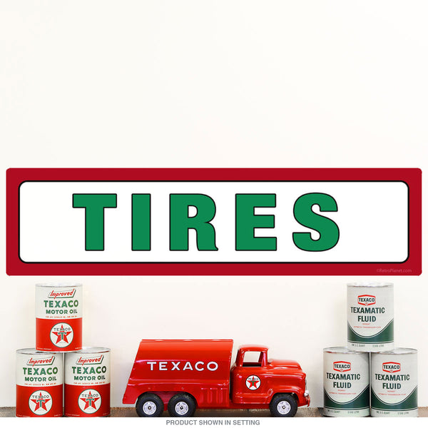 Tires Texaco Inspired Green Wall Decal