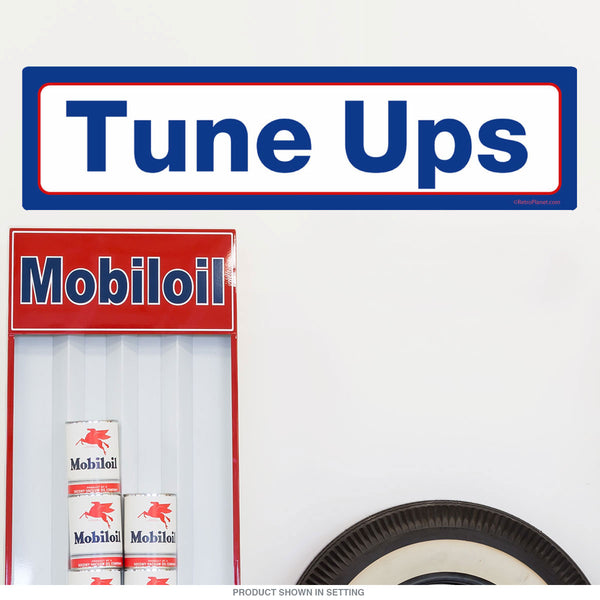 Tune Ups Mobil Inspired Blue Wall Decal
