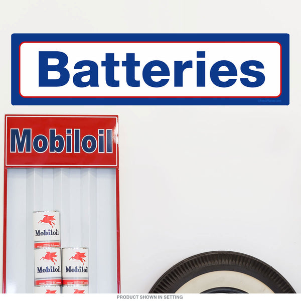 Batteries Mobil Inspired Blue Wall Decal
