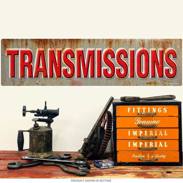 Transmissions Service Rusted Look Wall Decal