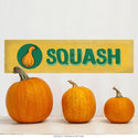 Squash Farm Stand Yellow Label Wall Decal