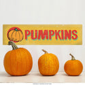 Pumpkins Farm Stand Yellow Label Wall Decal