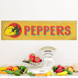 Peppers Farm Stand Yellow Label Wall Decal