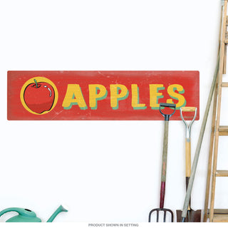 Apples Farm Stand Red Label Wall Decal