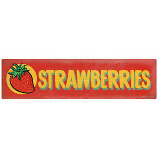 Strawberries Farm Stand Red Label Wall Decal