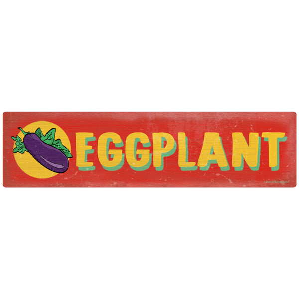 Eggplant Farm Stand Red Label Wall Decal