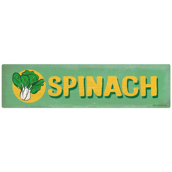 Spinach Farm Stand Green Label Wall Decal