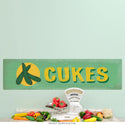 Cukes Farm Stand Green Label Wall Decal