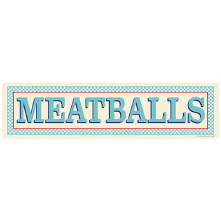 Meatballs Italian Food Wall Decal