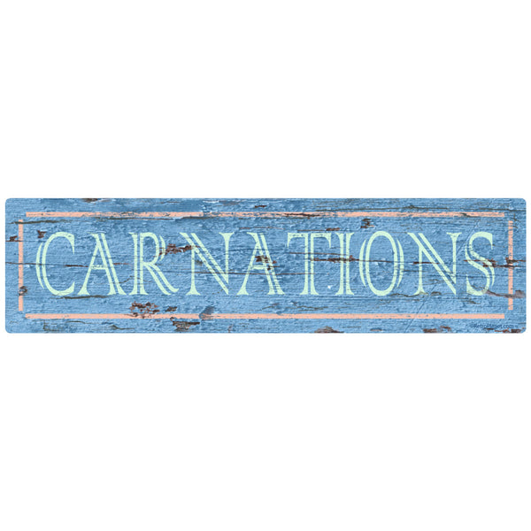 Carnations Flower Wood Look Wall Decal