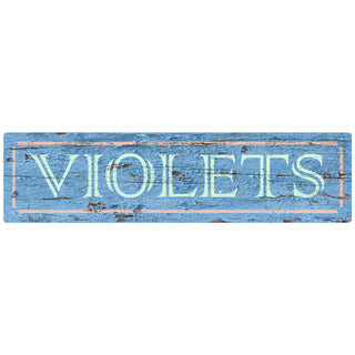 Violets Flower Wood Look Wall Decal