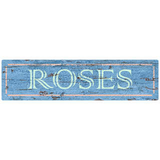 Roses Flower Wood Look Wall Decal