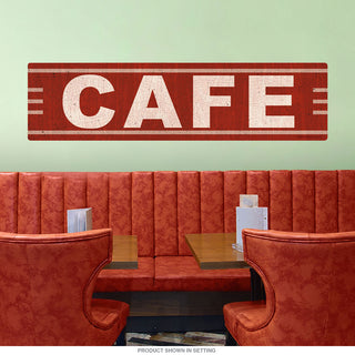 Cafe Vintage-Style Wall Decal