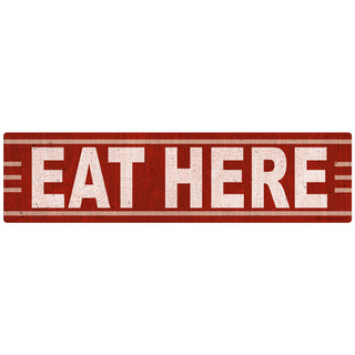 Eat Here Vintage-Style Wall Decal