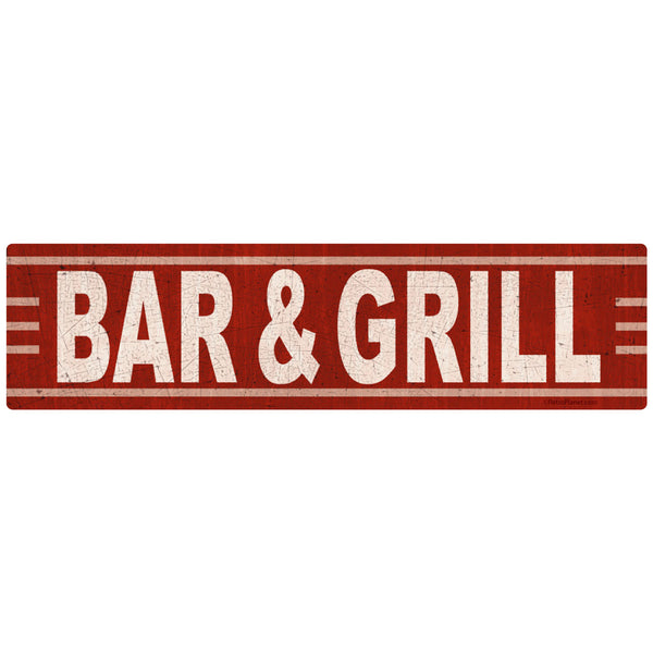 Bar Grill Vintage-Style Wall Decal