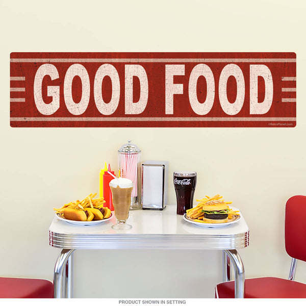 Good Food Vintage-Style Wall Decal