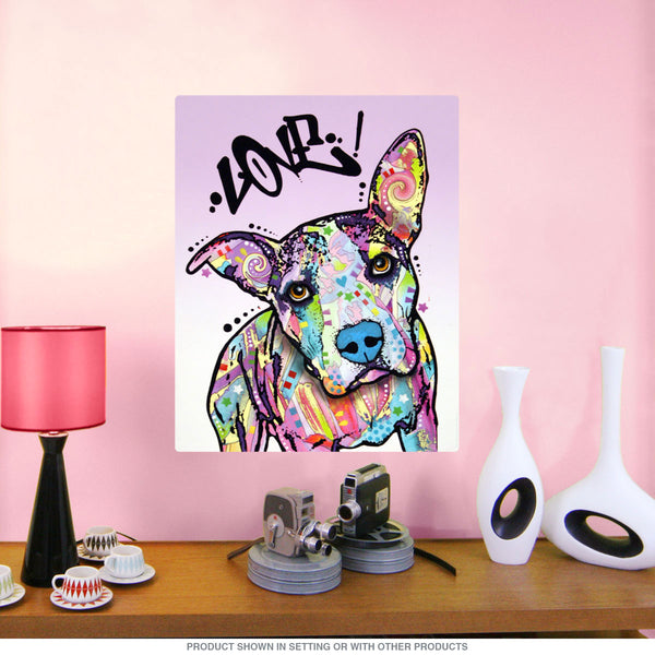 Love Pit Bull Dog Dean Russo Pop Art Wall Decal
