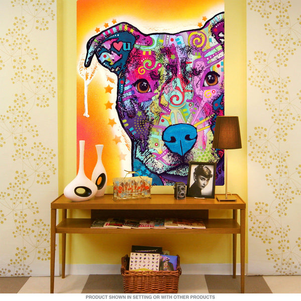 Heart U Pit Bull Dog Dean Russo Wall Decal