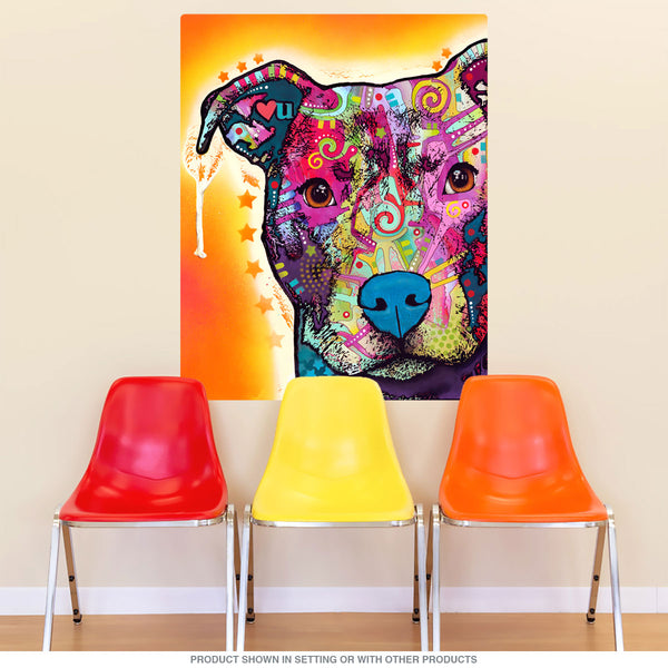 Heart U Pit Bull Dog Dean Russo Wall Decal