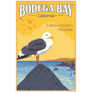 Bodega Bay Birds Travel Ad Wall Decal