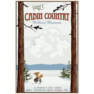 Cabin Country Fargo Travel Ad Wall Decal