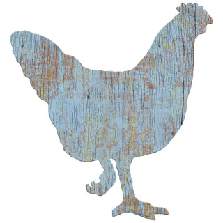 Hen Farm Animal Wall Decal Blue