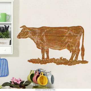 Cow Farm Animal Wall Decal Brown