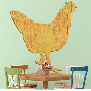 Hen Farm Animal Wall Decal Yellow