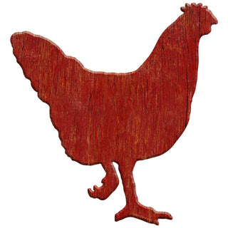 Hen Farm Animal Wall Decal Red