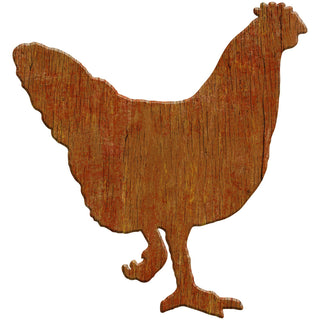 Hen Farm Animal Wall Decal Brown