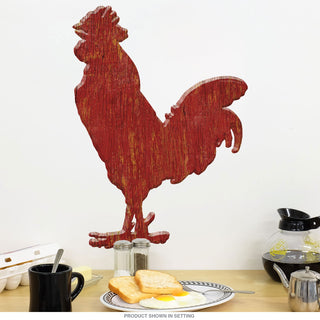 Rooster Farm Animal Wall Decal Red