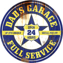 Dads Garage Wall Decal Rusted Yellow