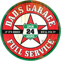 Dads Garage Wall Decal Rusted Red