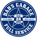 Dads Garage Service Wall Decal Blue