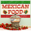 Mexican Food Flag Peppers Wall Decal