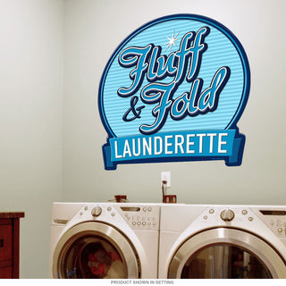 Fluff And Fold Launderette Wall Decal