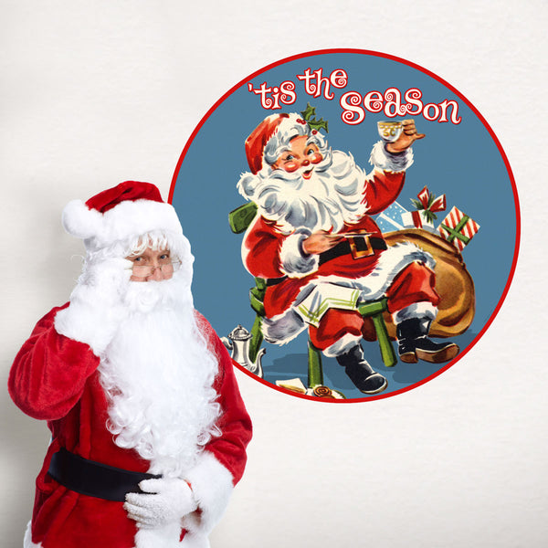 Santa Tis The Season Christmas Wall Decal