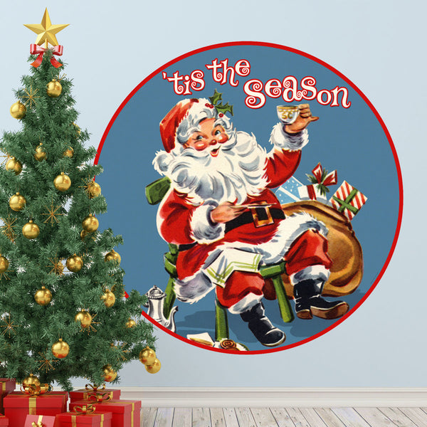 Santa Tis The Season Christmas Wall Decal