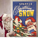 Christmas Sparkle Snow Santa Wall Decal