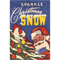 Christmas Sparkle Snow Santa Wall Decal