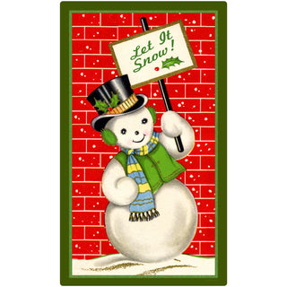 Snowman Let It Snow Christmas Wall Decal