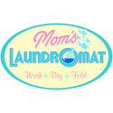 Moms Laundromat Yellow Oval Wall Decal