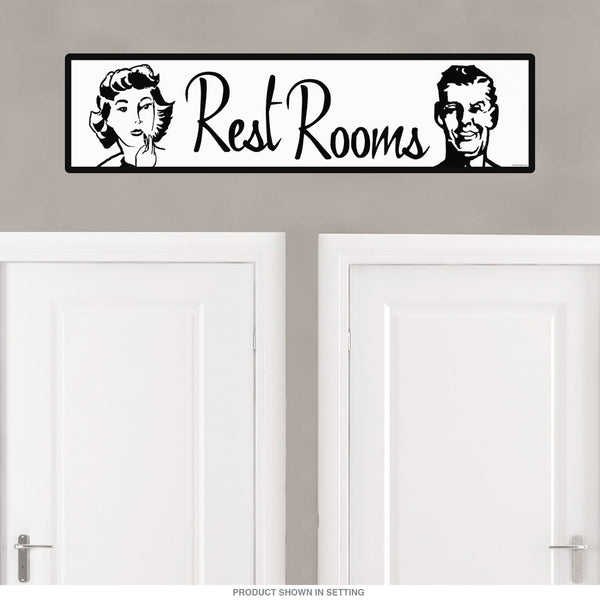 Rest Rooms Ladies and Mens Wall Decal