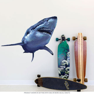 Great White Shark Fishing Wall Decal