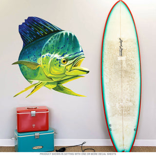 Mahi Mahi Dolphinfish Deep Sea Fishing Wall Decal, Florida Fishing