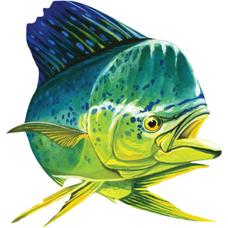 Mahi Mahi Dolphinfish Deep Sea Fishing Wall Decal, Florida Fishing