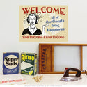 Welcome Guests Bring Happiness Wall Decal