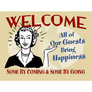 Welcome Guests Bring Happiness Wall Decal